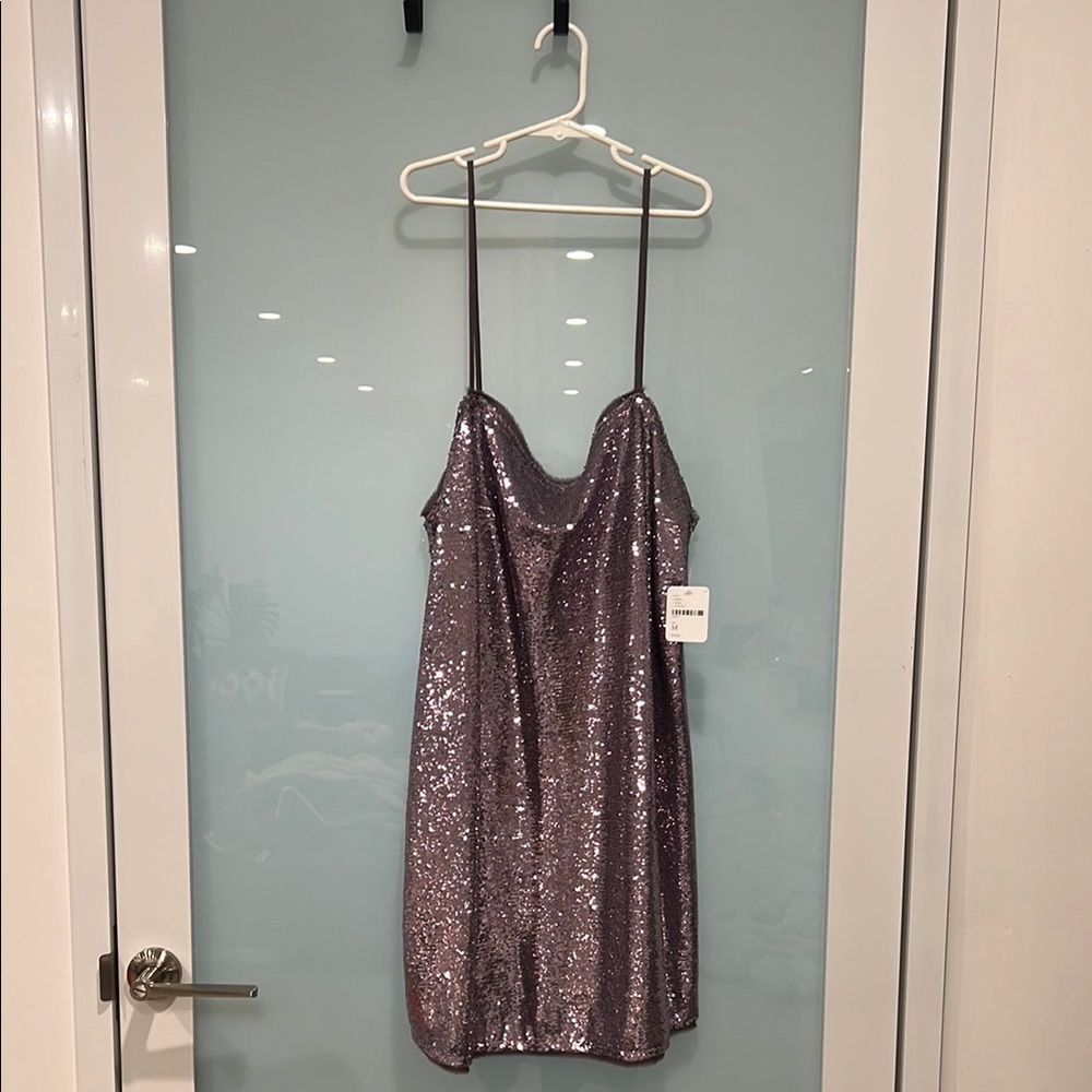 Free People BNWT Sparkling Sequin Slip Dress